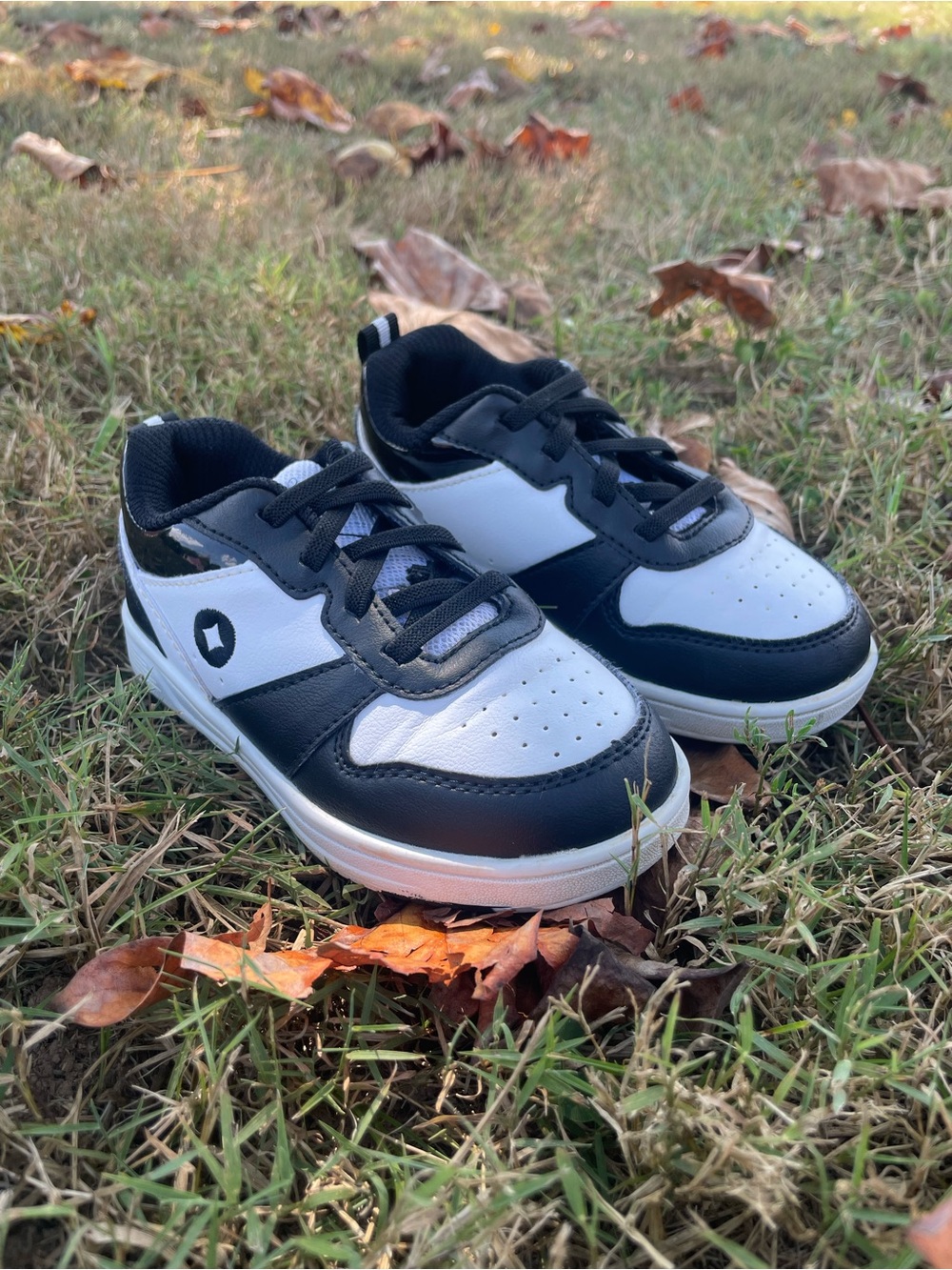 Spalding Black and White Kids Sneakers